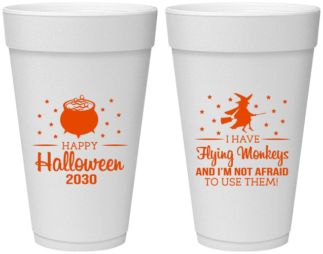 Personalized Halloween 20 oz Foam Cups - Witch | 250084