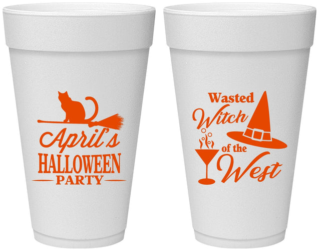 Personalized Halloween 20 oz Foam Cups - Witch | 250088