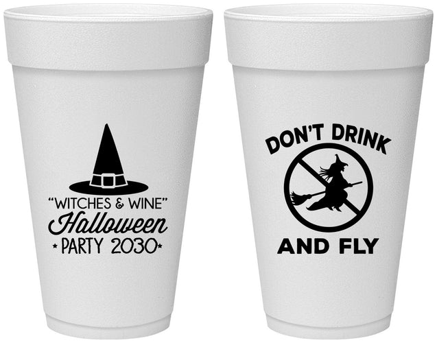 Personalized Halloween 20 oz Foam Cups - Witch | 250093