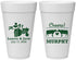 Personalized Wedding 20 oz Foam Cups - Tractor Cows | 257