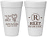 Personalized Wedding 20 oz Foam Cups - We Tied The Knot | 260