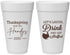 Personalized Thanksgiving 20 oz Foam Cups - Turkey Stuffed | 260038