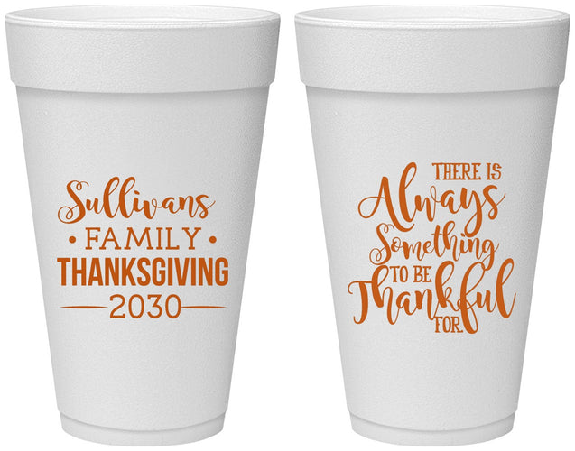 Personalized Thanksgiving 20 oz Foam Cups - Thankful | 260048