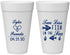 Personalized Wedding 20 oz Foam Cups - Two Less Fish In The Sea | 270