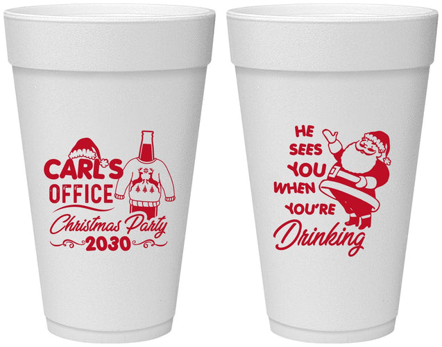 Personalized Christmas 20 oz Foam Cups - Santa Claus | 280028