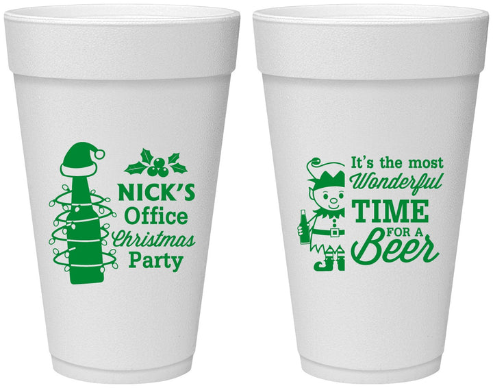 Personalized Christmas 20 oz Foam Cups - Elf | 280029