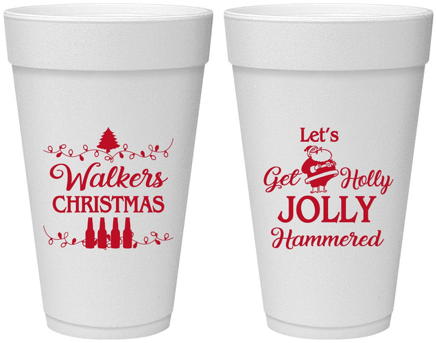 Personalized Christmas 20 oz Foam Cups - Let Is Snow | 280050