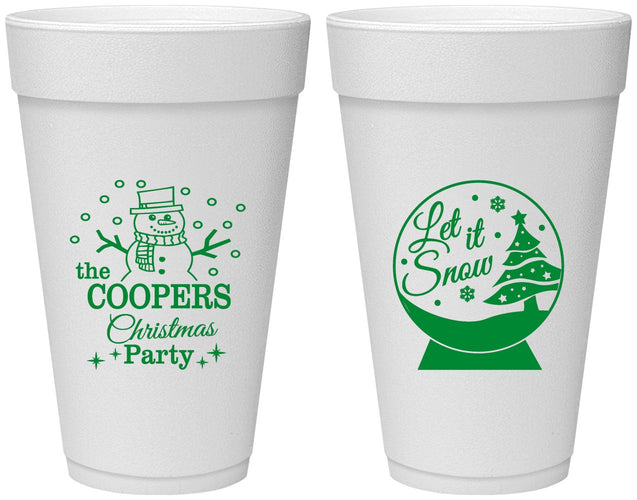 Personalized Christmas 20 oz Foam Cups - Lets Get Lit | 280051