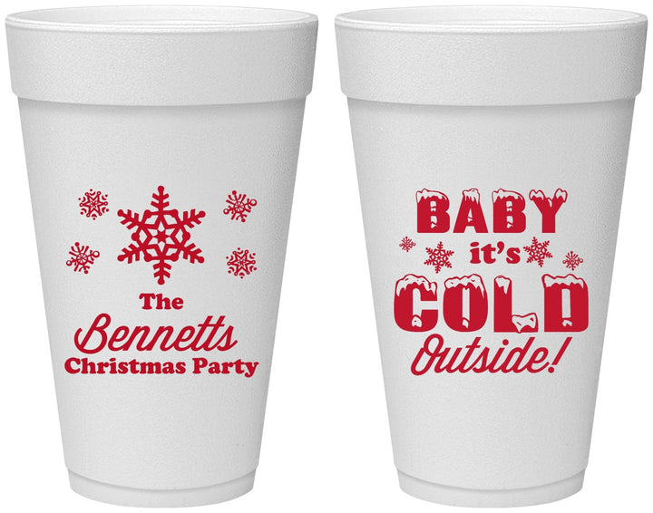 Personalized Christmas 20 oz Foam Cups - Joy To The World | 280054
