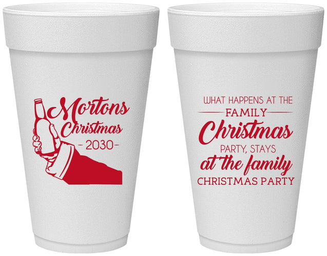 Personalized Christmas 20 oz Foam Cups - Santa Claus | 280060