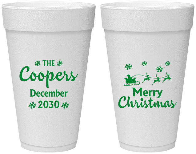 Personalized Christmas 20 oz Foam Cups - Santa Claus | 280079