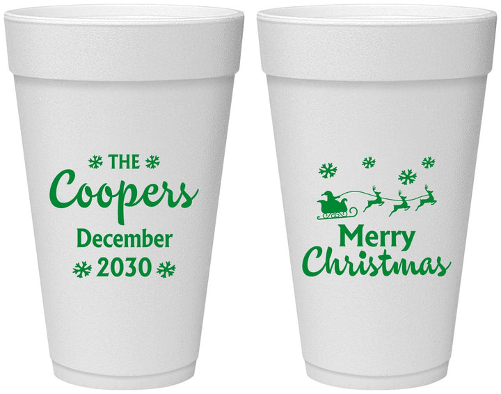 Personalized Christmas 20 oz Foam Cups - Santa Claus | 280079