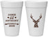 Personalized Wedding 20 oz Foam Cups - Deer | 282