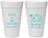 Personalized Wedding 20 oz Foam Cups - Sandy Feet Salty Kisses | 290