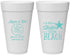 Personalized Wedding 20 oz Foam Cups - Started On The Beach | 298