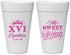 Personalized 16th Birthday 20 oz Foam Cups - Tiara | 300003