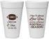 Personalized Wedding 20 oz Foam Cups - Football | 302