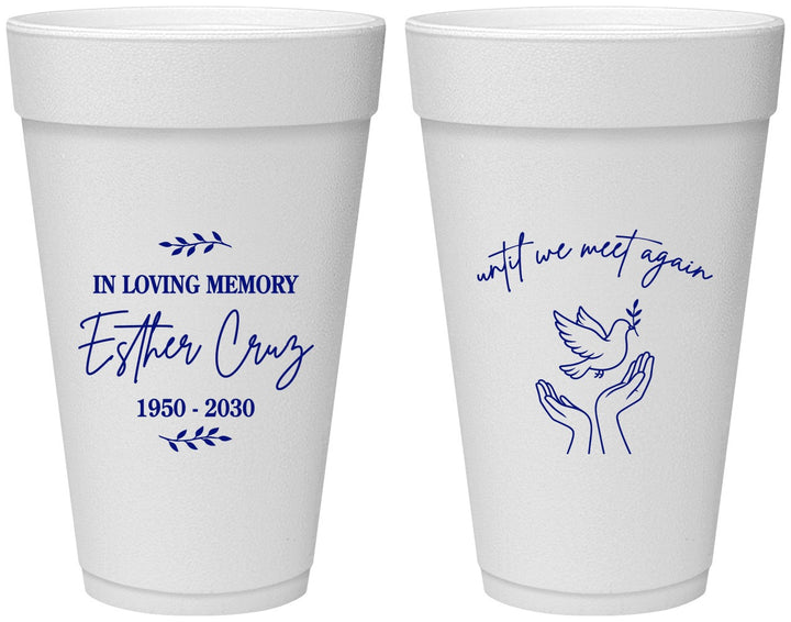 Personalized Memorial 20 oz Foam Cups - In Loving Memory | 310004