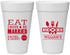 Personalized Wedding 20 oz Foam Cups - Eat Drink Be Married | 324