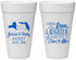 Personalized Wedding 20 oz Foam Cups - Love Laughter Happily | 329