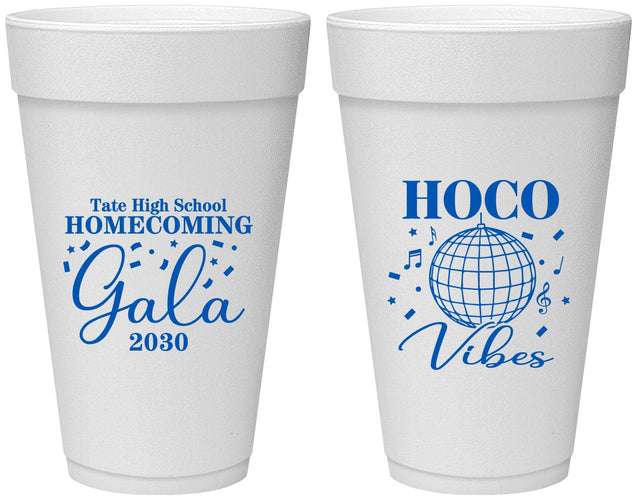 Personalized Homecoming 20 oz Foam Cups - Hoco Vibes | 330006