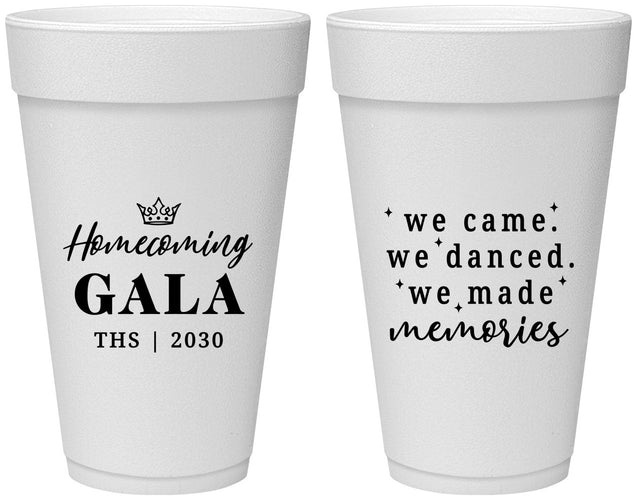 Personalized Homecoming 20 oz Foam Cups - Danced Made Memories | 330008