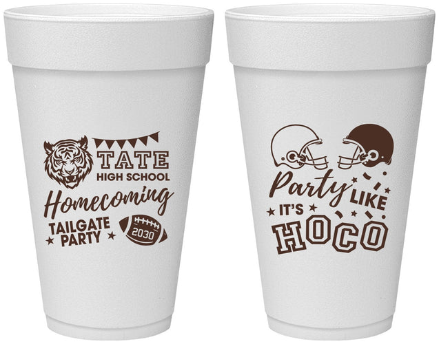 Personalized Homecoming 20 oz Foam Cups - Party Like Its Hoco | 330012