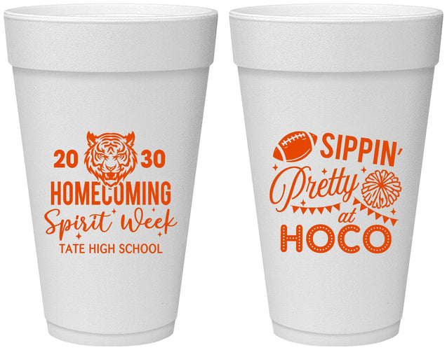 Personalized Homecoming 20 oz Foam Cups - Hoco Spirit Week | 330014