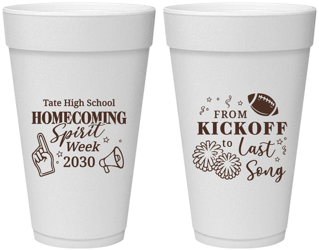 Personalized Homecoming 20 oz Foam Cups - Spirit Week | 330019