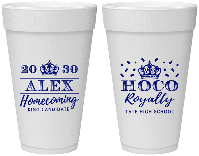 Personalized Homecoming 20 oz Foam Cups - Hoco King Vote | 330025