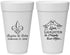 Personalized Wedding 20 oz Foam Cups - Love Laughter Happily | 338