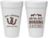 Personalized Wedding 20 oz Foam Cups - Horseshoe | 340