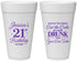 Personalized 21st Birthday 20 oz Foam Cups - Candles Cake Drunk | 340010