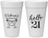 Personalized 21st Birthday 20 oz Foam Cups - Hello Twenty One | 340011