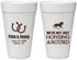 Personalized Wedding 20 oz Foam Cups - Horseshoe | 341