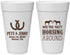 Personalized Wedding 20 oz Foam Cups - Horseshoe | 342