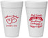 Personalized Wedding 20 oz Foam Cups - Best Friends For Life | 349