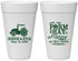 Personalized Wedding 20 oz Foam Cups - Left The Farm Tractor | 351