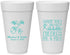 Personalized Wedding 20 oz Foam Cups - Sandy Feet Salty Kisses | 357