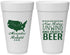 Personalized Wedding 20 oz Foam Cups - Relax Unwind Enjoy Beer | 360
