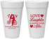 Personalized Wedding 20 oz Foam Cups - Love Laughter Happily | 376