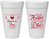 Personalized Wedding 20 oz Foam Cups - Heart Life | 387