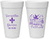 Personalized Wedding 20 oz Foam Cups - Mardi Gras | 398