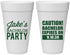 Personalized Bachelor Party 20 oz Foam Cups - Caution Expires On | 40009