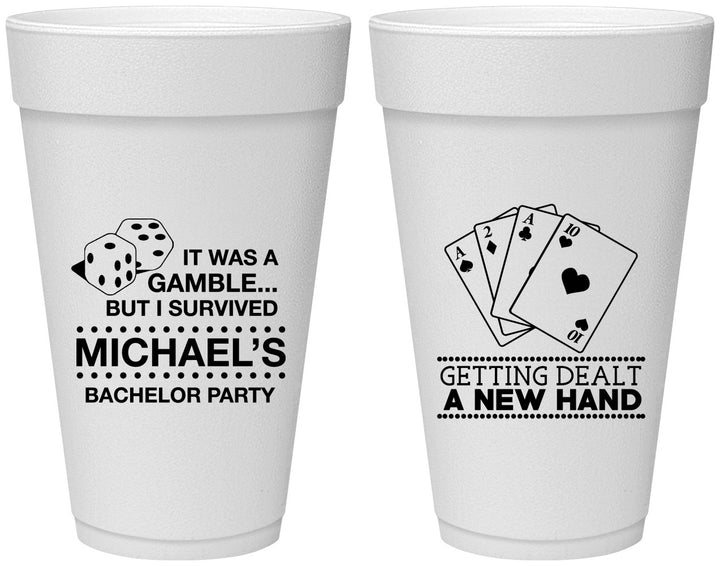 Personalized Bachelor Party 20 oz Foam Cups - Las Vegas | 40025