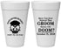 Personalized Bachelor Party 20 oz Foam Cups - Groom Doom Skull | 40041