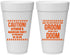 Personalized Bachelor Party 20 oz Foam Cups - Groom Rhymes Doom | 40042