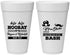 Personalized Bachelor Party 20 oz Foam Cups - Wig Or Stache | 40058