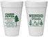 Personalized Bachelor Party 20 oz Foam Cups - Camping | 40065