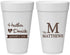Personalized Wedding 20 oz Foam Cups - Monogram | 402